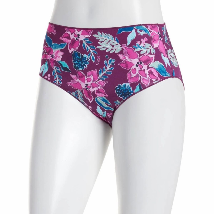 Underwear * | Underwear Womens Jockey No Panty Line Promise Poinsettia Brief Panties