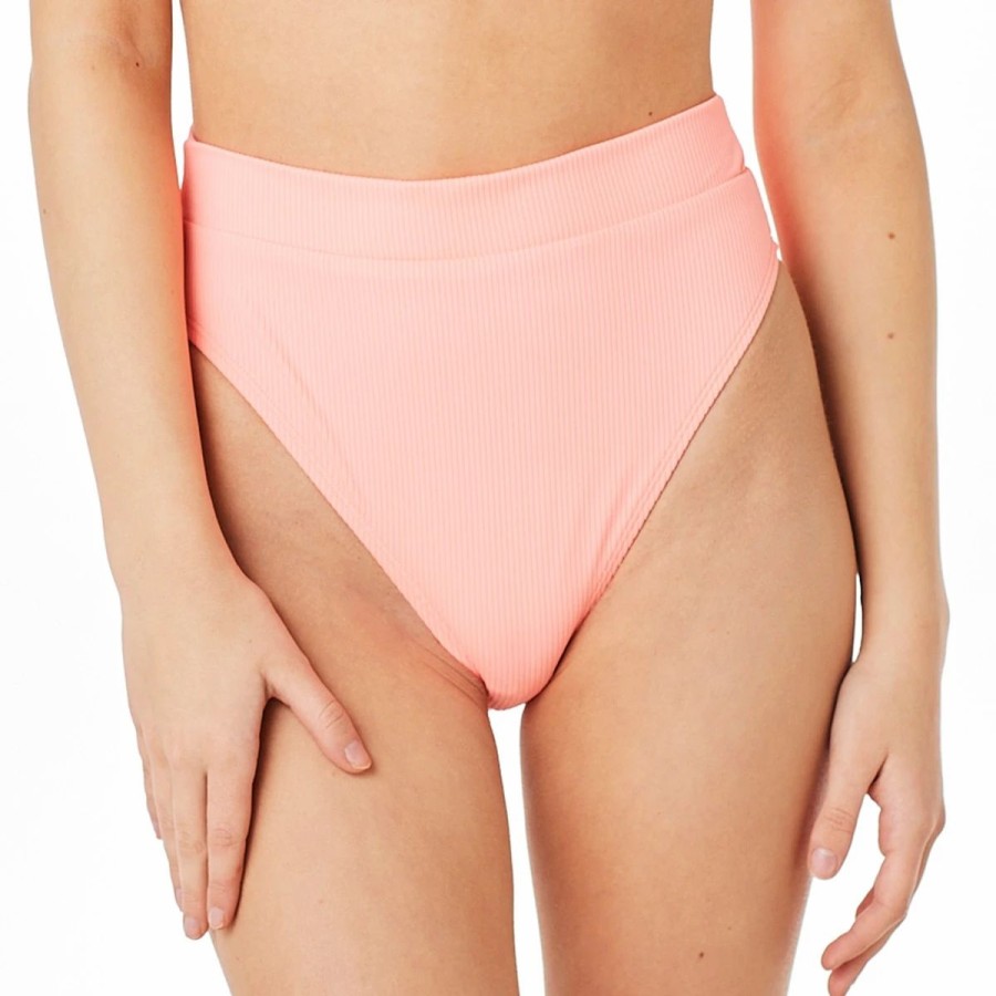 Swimsuits * | Swimsuits Juniors Forever 21 Rib Knit High Waist Bikinis Swim Bottom