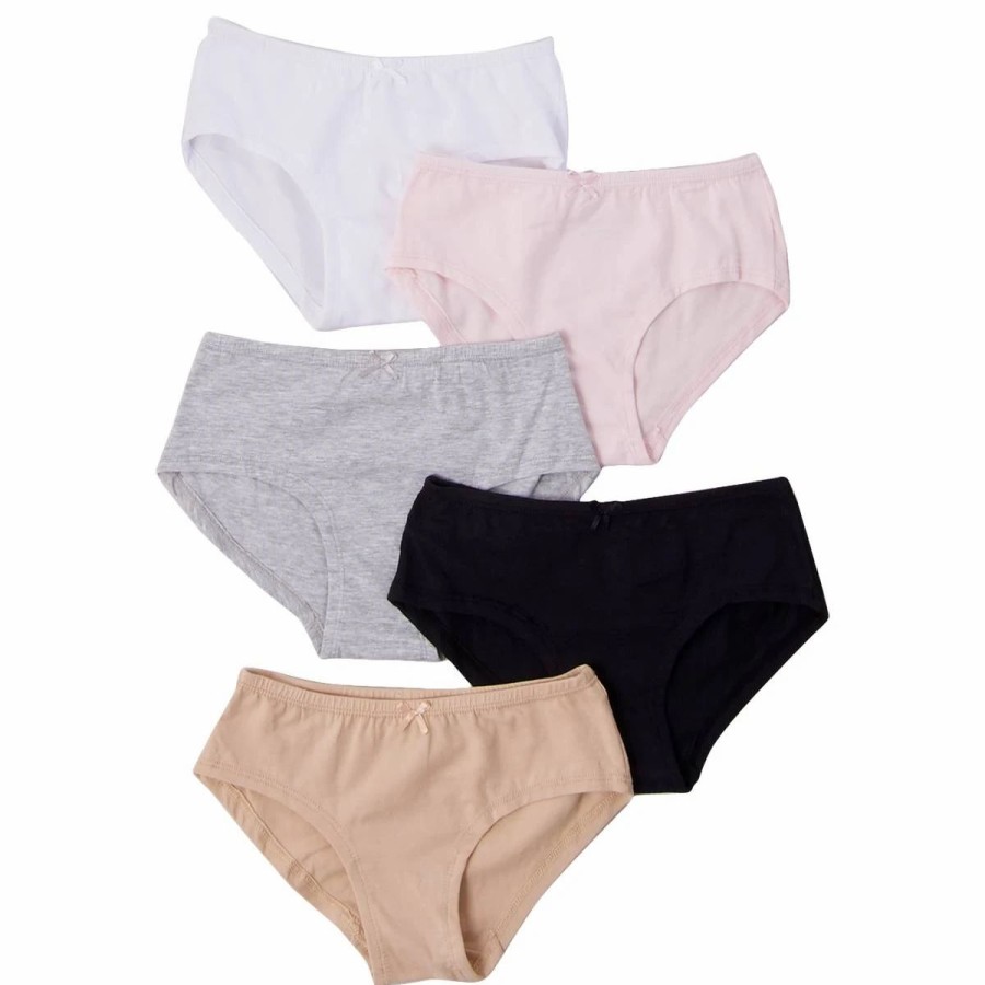 Underwear * | Girls (7-16) Rene Rofe 5Pk. Julianna Basic Underwear