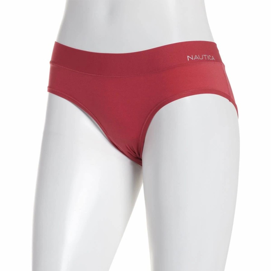 Underwear * | Underwear Womens Nautica Ultra Soft Nylon Hipster Panties Nt8546T