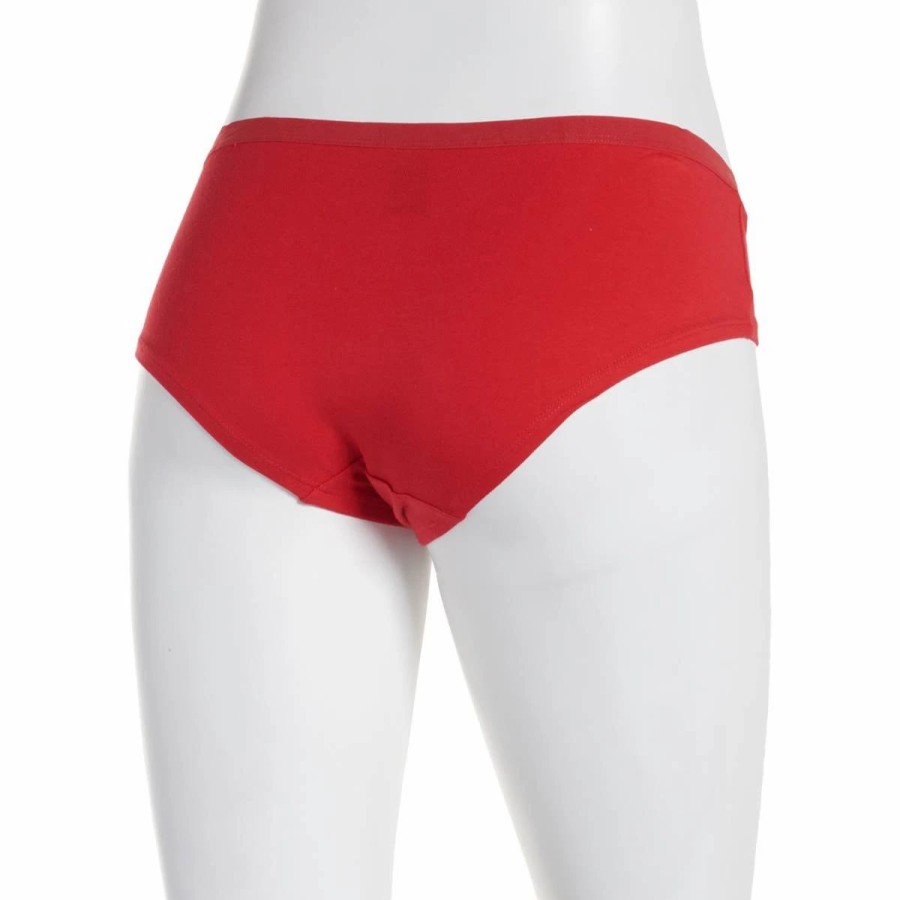 Underwear * | Underwear Womens Rene Rofe Love Me More Hipster Panties 155977-Red