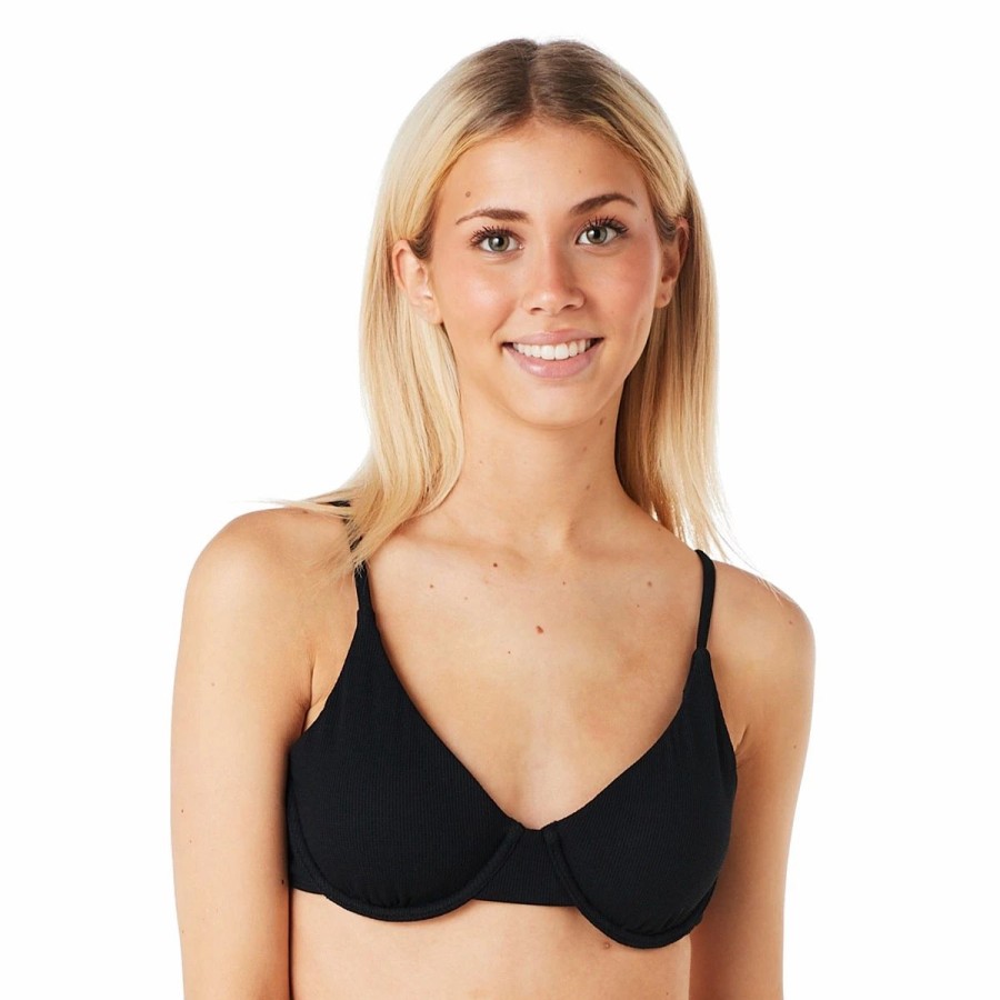 Swimsuits * | Swimsuits Juniors Forever 21 Waffle Basic Underwire Bralette Swim Top