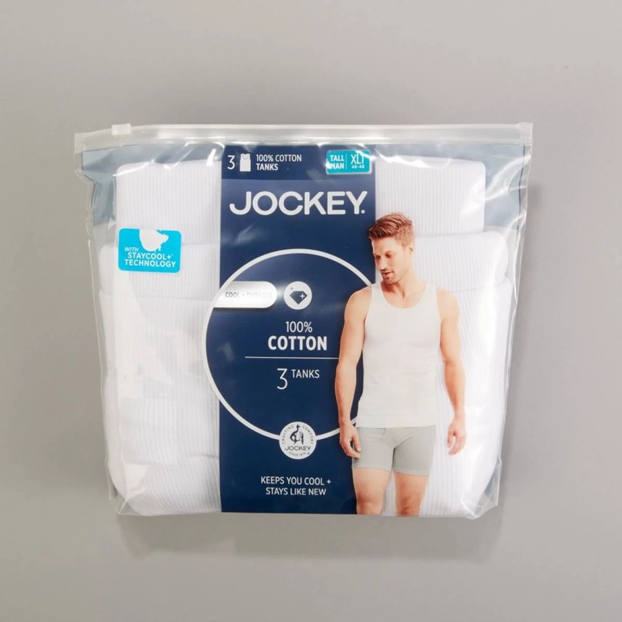 Underwear * | Underwear Mens Big & Tall Jockey 3Pk. Athletic T-Shirt