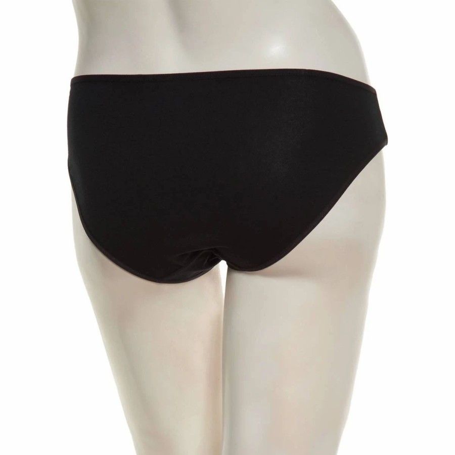 Underwear * | Underwear Womens Rene Rofe Cotton Spandex Bikini Panties 16206-Blk4