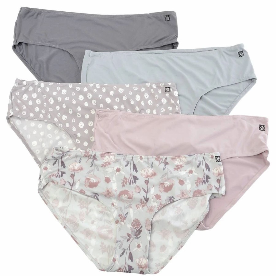 Underwear * | Underwear Womens Anne Klein 5Pk. Fashion Hipster Panties Ak11978Abv