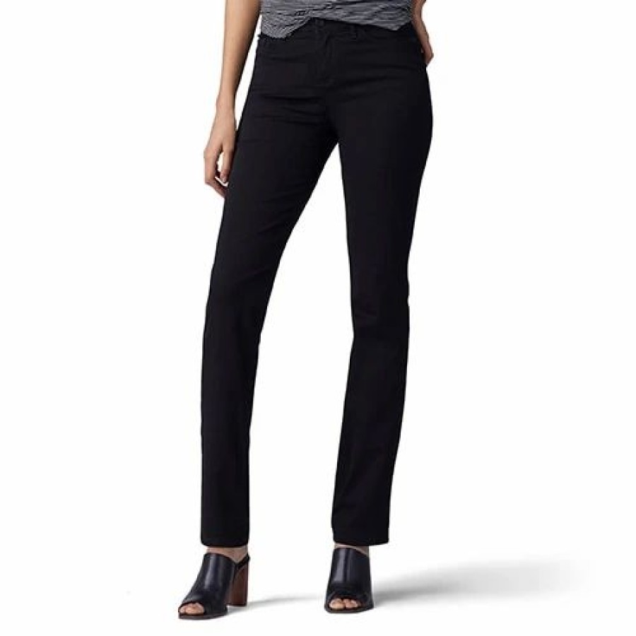 Jeans * | Petite Lee Flex Motion Straight Jeans