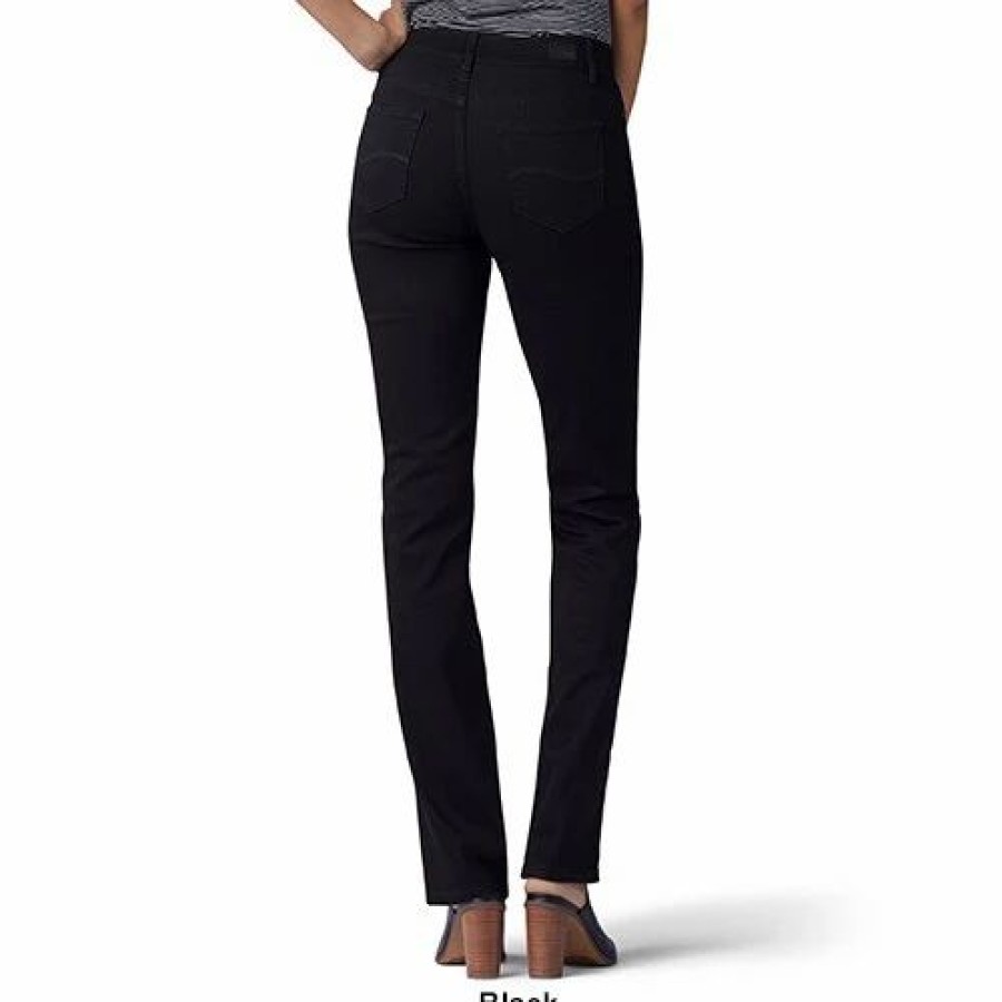 Jeans * | Petite Lee Flex Motion Straight Jeans