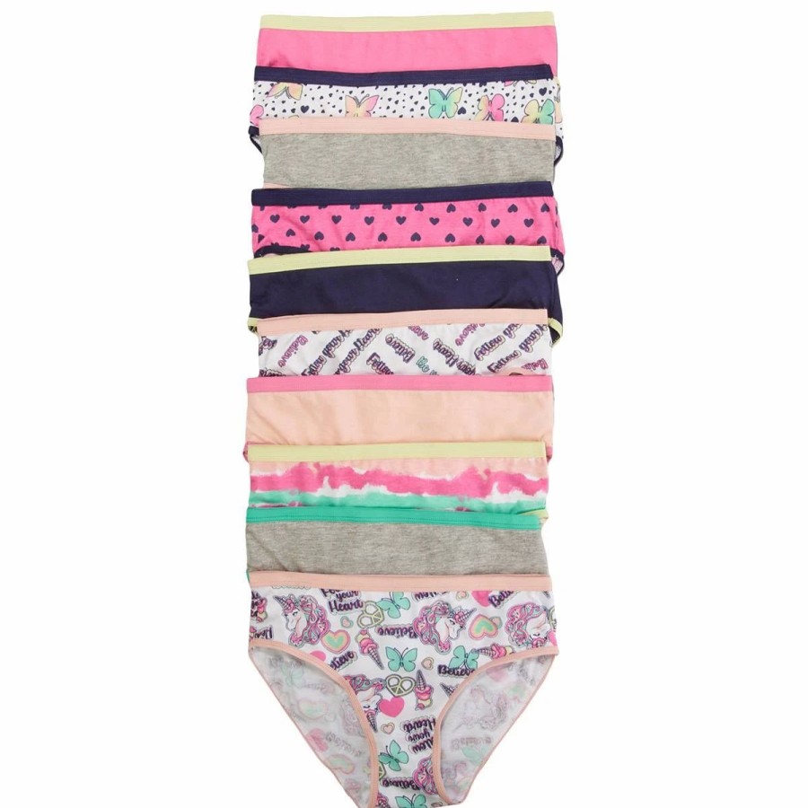 Underwear * | Girls (4-12) Limited Too 10Pk. Bikini Underwear