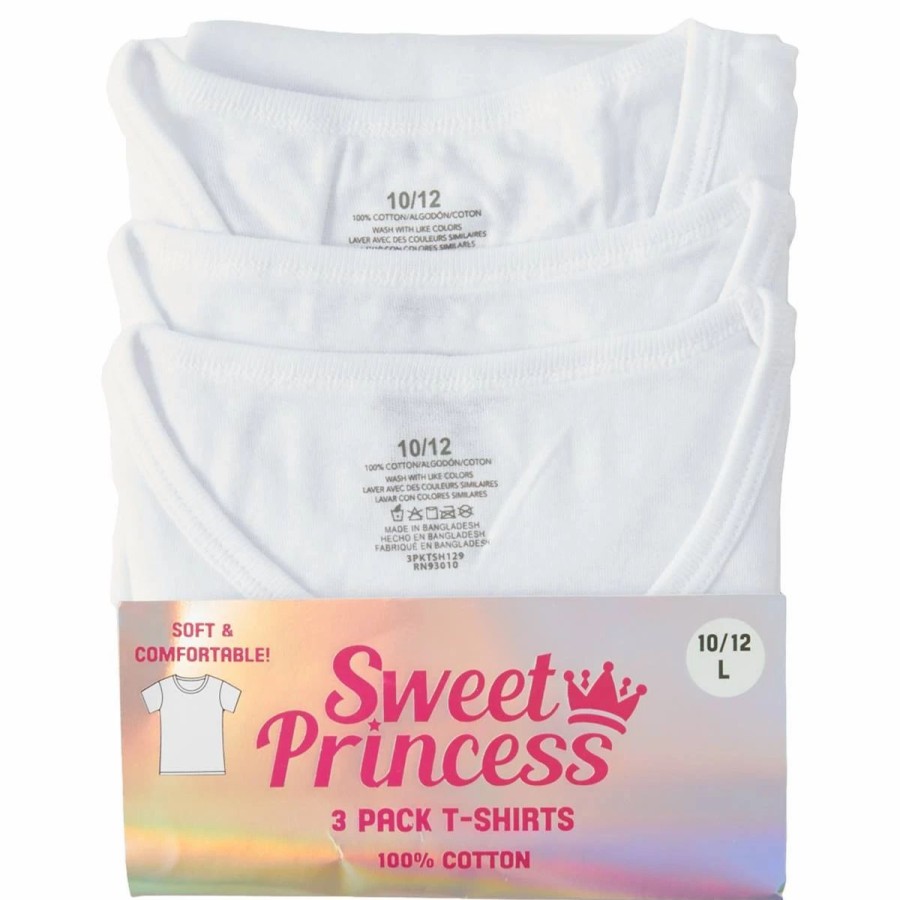 Underwear * | Underwear Girls (7-16) Sweet Princess 3Pk. Undershirts