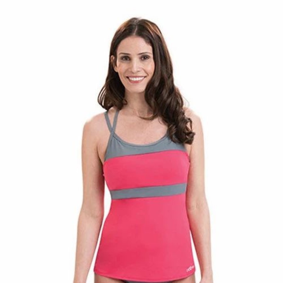 Swimsuits * | Swimsuits Womens Dolfin Aquashape T-Strap Tankini Swim Top