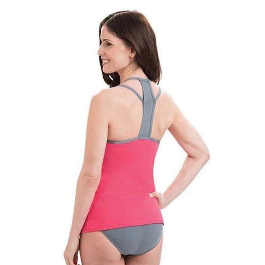 Swimsuits * | Swimsuits Womens Dolfin Aquashape T-Strap Tankini Swim Top