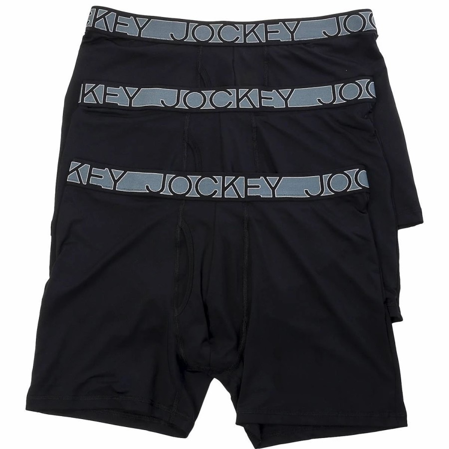 Underwear * | Underwear Mens Jockey 3Pk. Active Micro Boxer Briefs