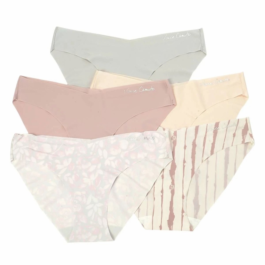 Underwear * | Underwear Womens Vince Camuto 5Pk. V Front Bikini Panties Vco72884Abv