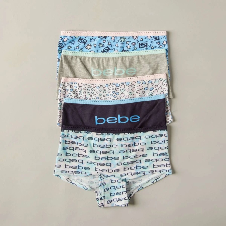 Underwear * | Girls Bebe 5Pk. Boyleg Underwear