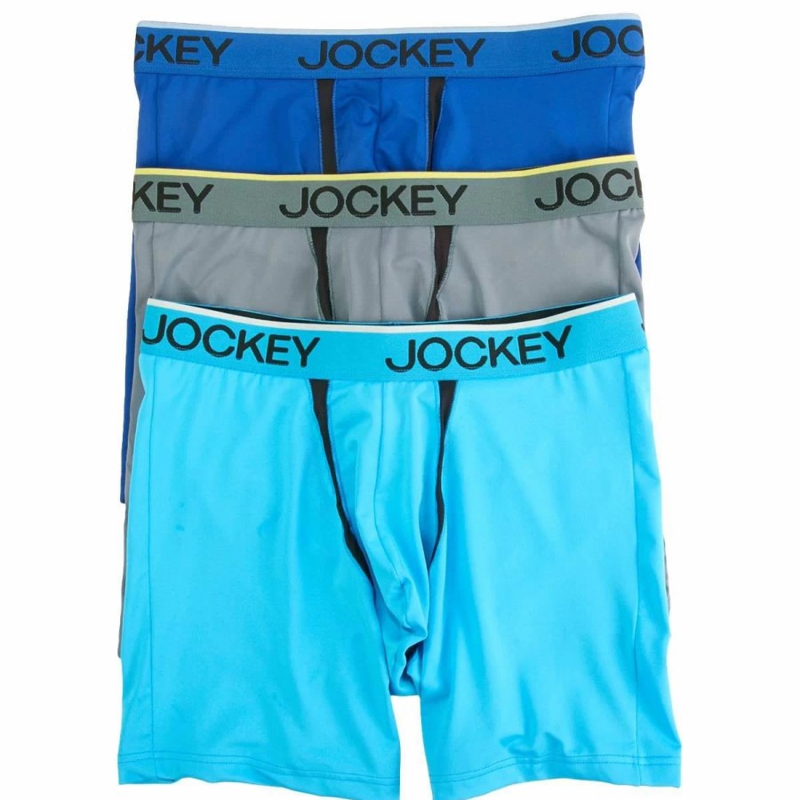 Underwear * | Underwear Mens Jockey 3Pk. Chafe Proof Pouch Boxer Briefs