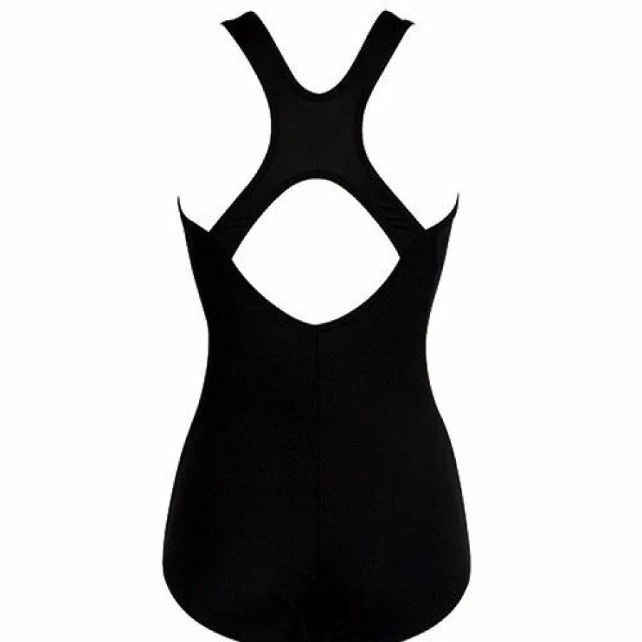 Swimsuits * | Swimsuits Womens Dolfin Conservative Lap One Piece Swimsuit Black