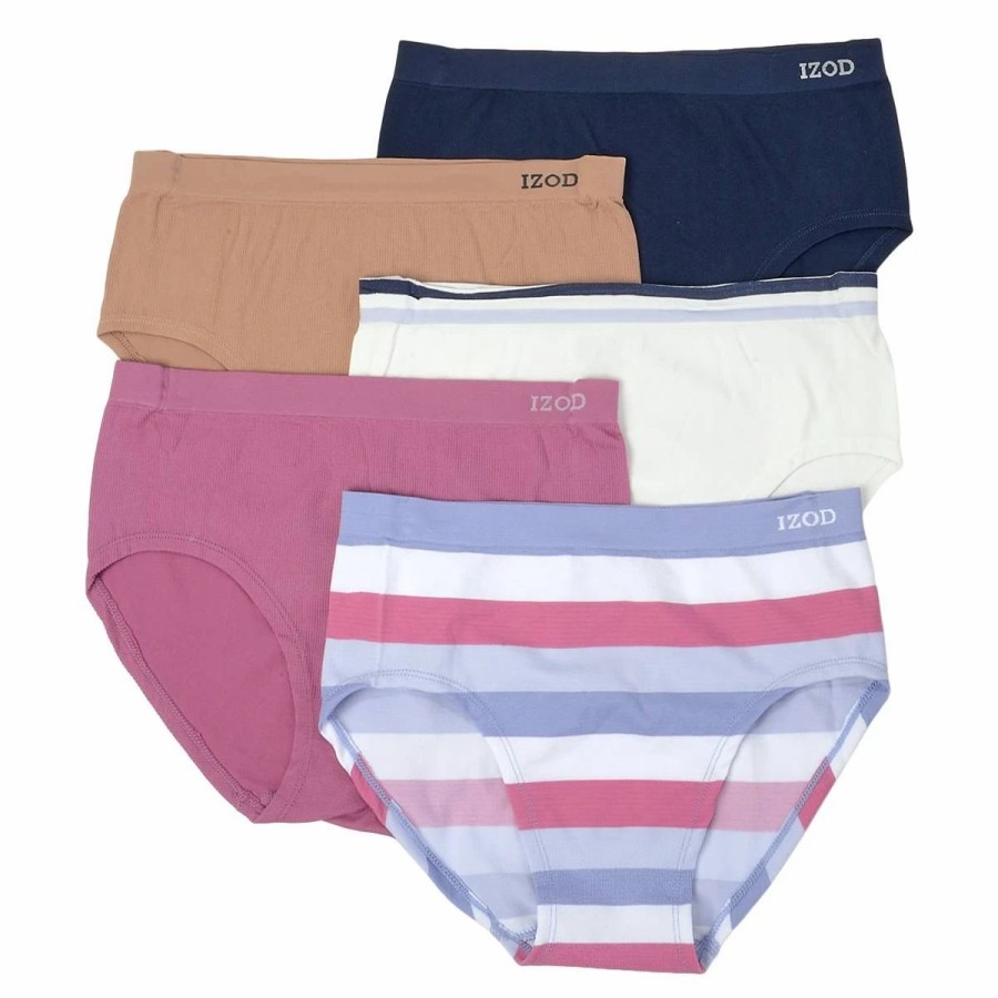 Underwear * | Underwear Womens Izod 5Pk. Seamless Brief Panties-804234Iz