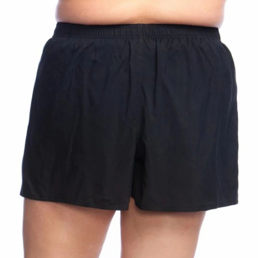 Swimsuits * | Swimsuits Plus Size Maxine Solid Woven Swim Boardshorts