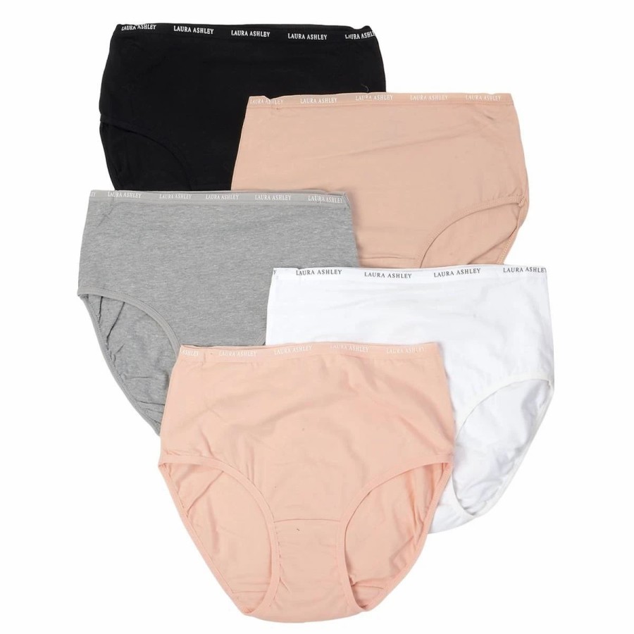 Underwear * | Underwear Womens Laura Ashley 5Pk. Brief Panties-Ls9221-5Pket