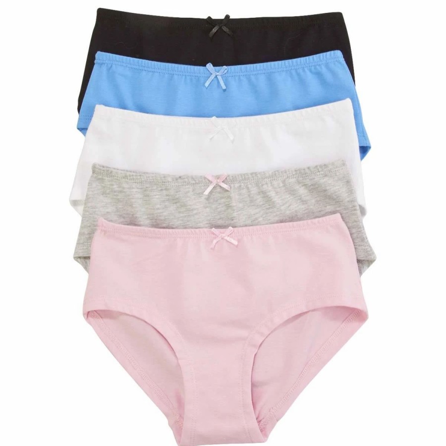 Underwear * | Girls (7-14) Rene Rofe Julianna 5Pk. Assorted Hipster Underwear