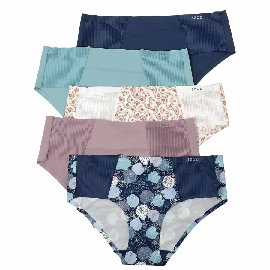 Underwear * | Underwear Womens Izod 5Pk. Micro Hipster Panties-804219Iz