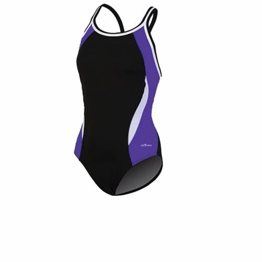 Swimsuits * | Swimsuits Womens Dolfin Color Block Dbx Back One Piece Swimsuit