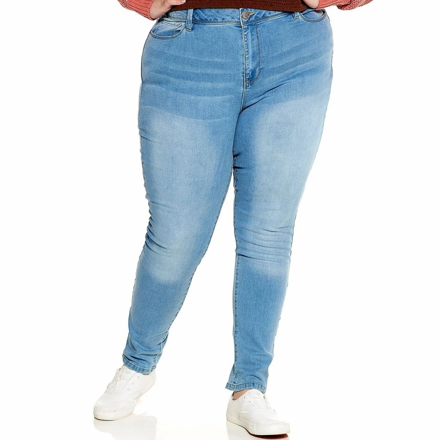 Jeans * | Juniors Plus Ymi Basic High Rise Skinny Jeans