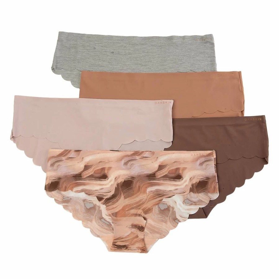 Underwear * | Underwear Womens Danskin 5Pk. Laser Hipster Panties Ds9906-5Pkas