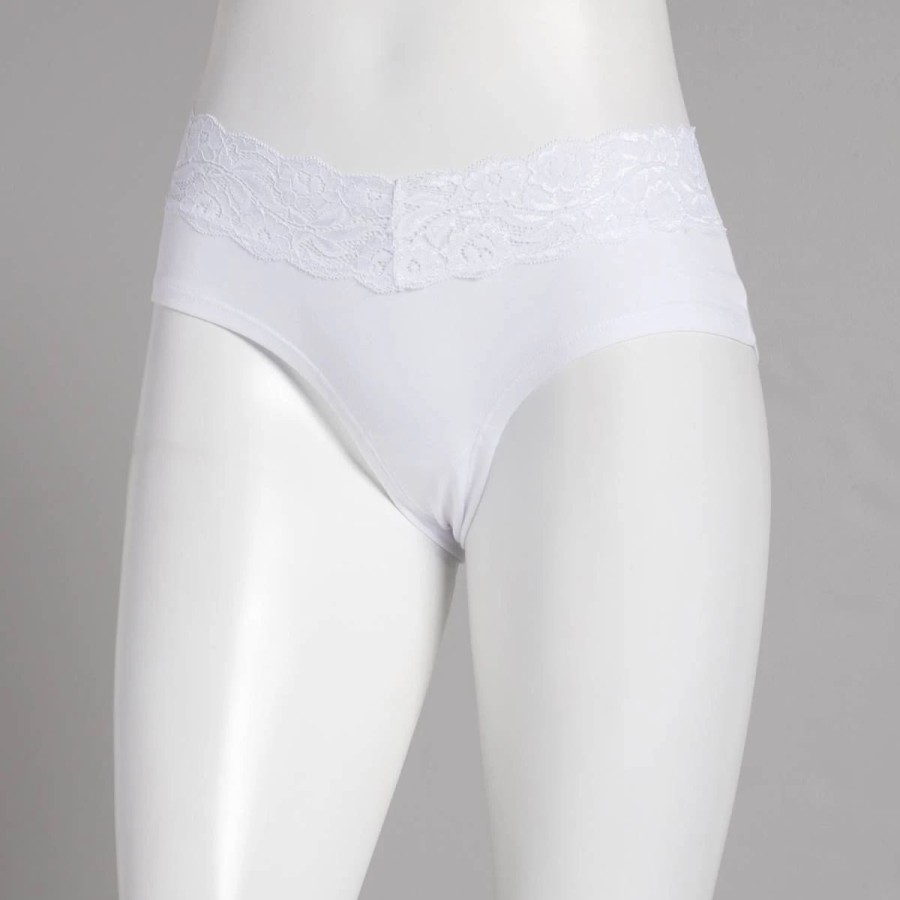 Underwear * | Underwear Woemns Rene Rofe No Limits Hipster Panties 157641-Wht