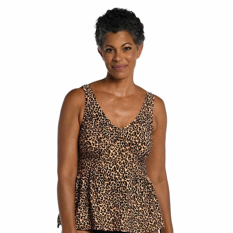 Swimsuits * | Swimsuits Womens Maxine Cougar Empire Tankini Swim Top