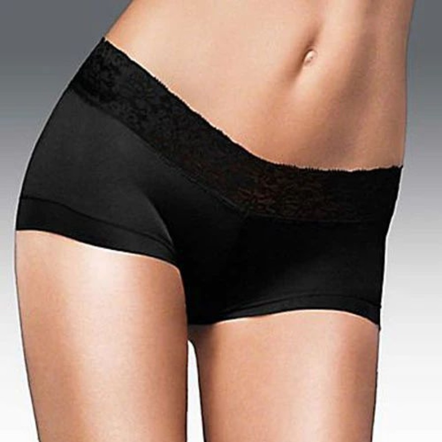 Underwear * | Underwear Womens Maidenform Cotton & Lace Boyshort Panties 40859