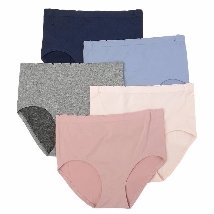 Underwear * | Underwear Plus Size Delta Burke 5Pk. Micro Brief Panties