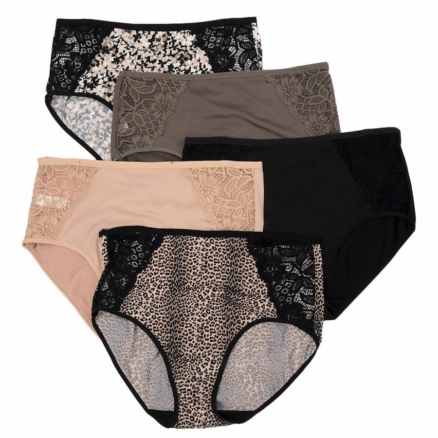 Underwear * | Underwear Plus Size Delta Burke 5Pk. Micro Brief Panties Db8564-5Pkw