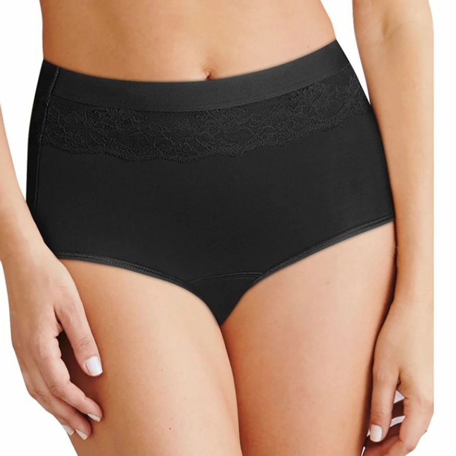 Underwear * | Underwear Womens Bali Beautifully Confident Leak Protection Briefs Dfllb1