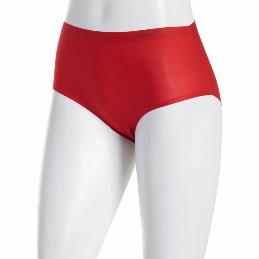 Underwear * | Underwear Womens Nautica Ultra Soft Laser Brief Panties