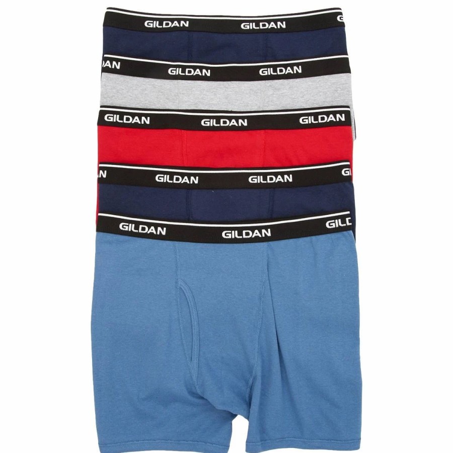 Underwear * | Underwear Mens Gildan 5Pk. Short Leg Boxer Briefs