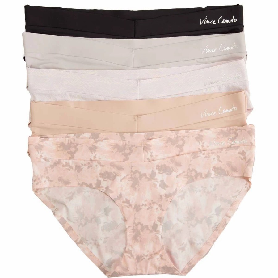 Underwear * | Underwear Womens Vince Camuto 5Pk. Laser Bonded Hipster Panties- Vco72809Bv