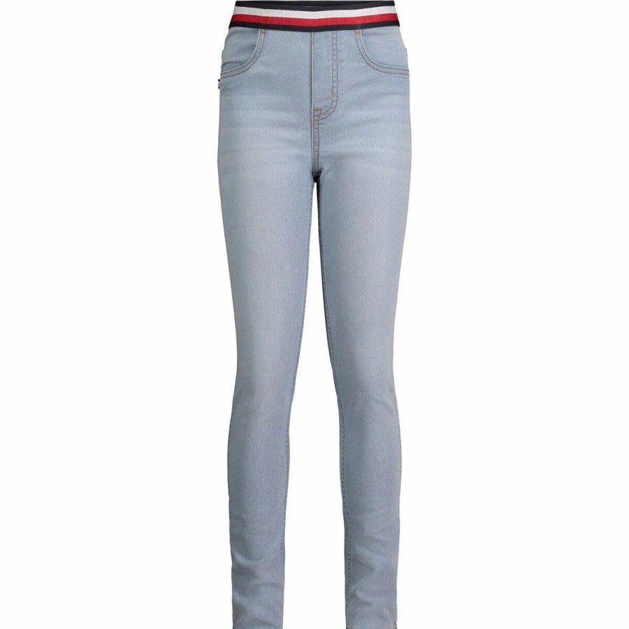 Jeans * | Jeans Girls (7-16) Tommy Hilfiger Jacquard Waist Jeggings Sullivan