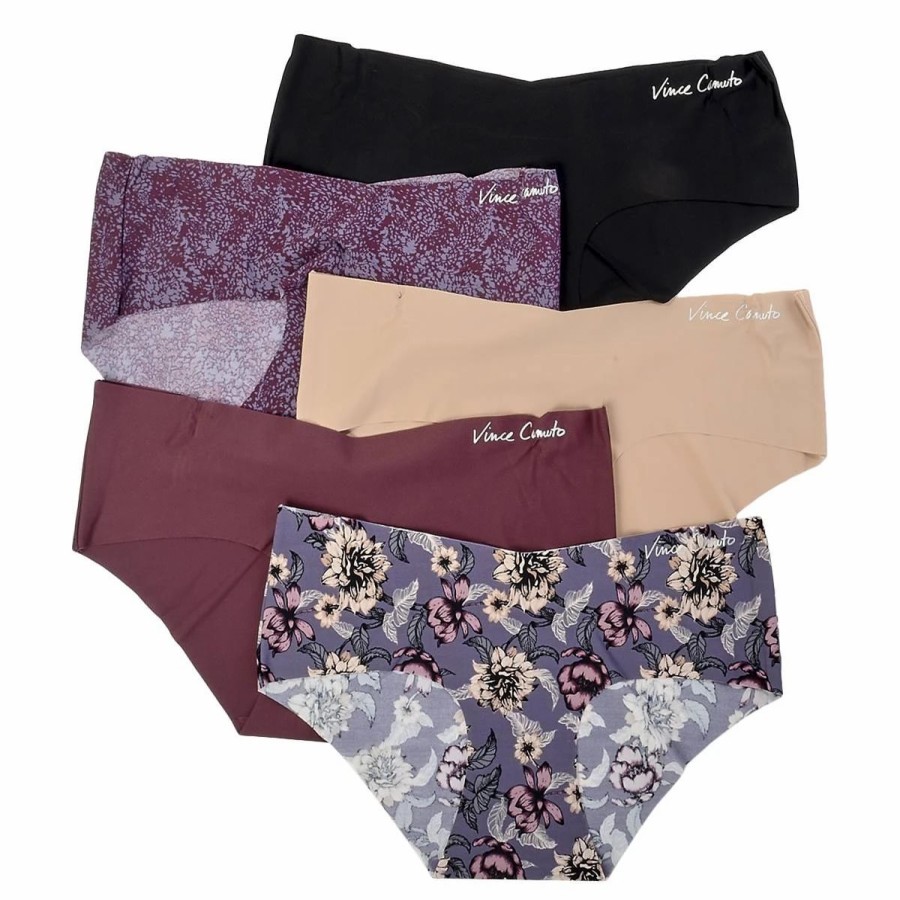 Underwear * | Underwear Womens Vince Camuto 5Pk. Laser Hipster Panties