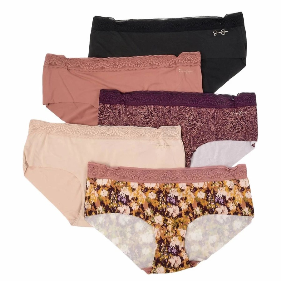 Underwear * | Underwear Womens Jessica Simpson 5Pk. Micro Hipster Panties