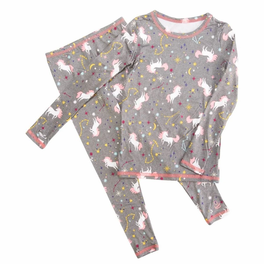 Underwear * | Underwear Girls (7-16) Cuddl Duds Comfortech Stretch Unicorn Thermal Set