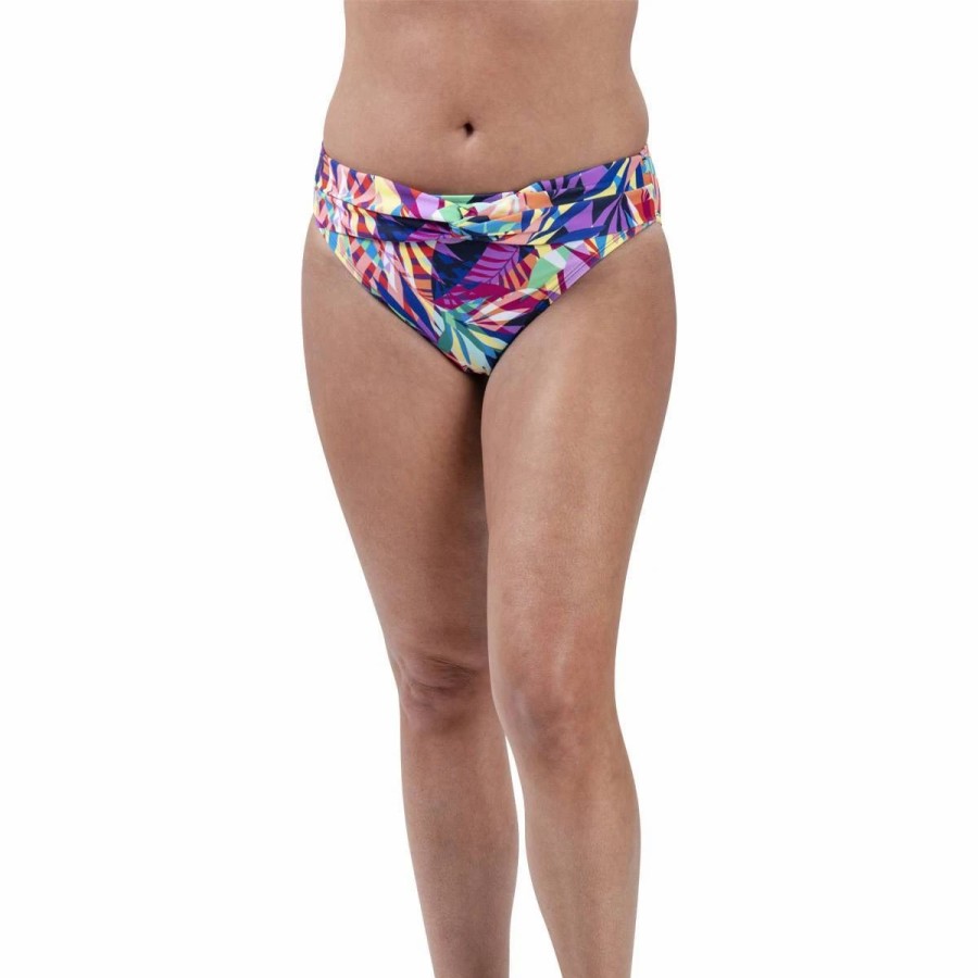 Swimsuits * | Swimsuits Womens Dolfin Aquashape Las Palmast Brief Swim Bottoms