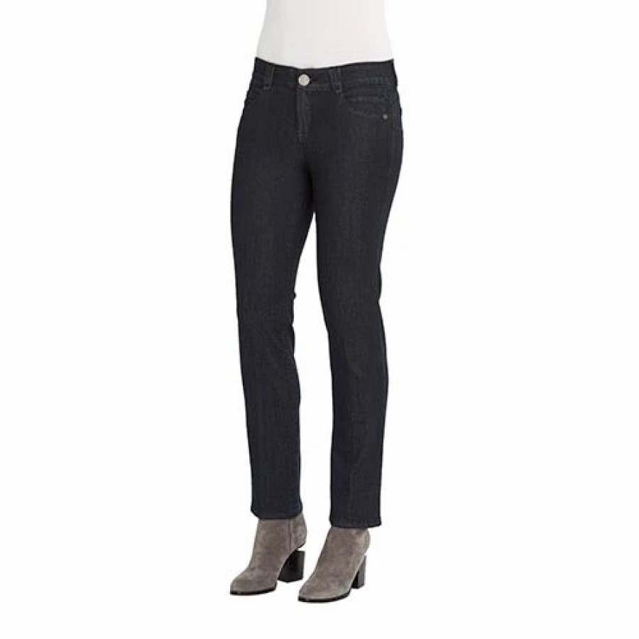 Jeans * | Plus Size Democracy "Ab"Solution Straight Leg Jeans