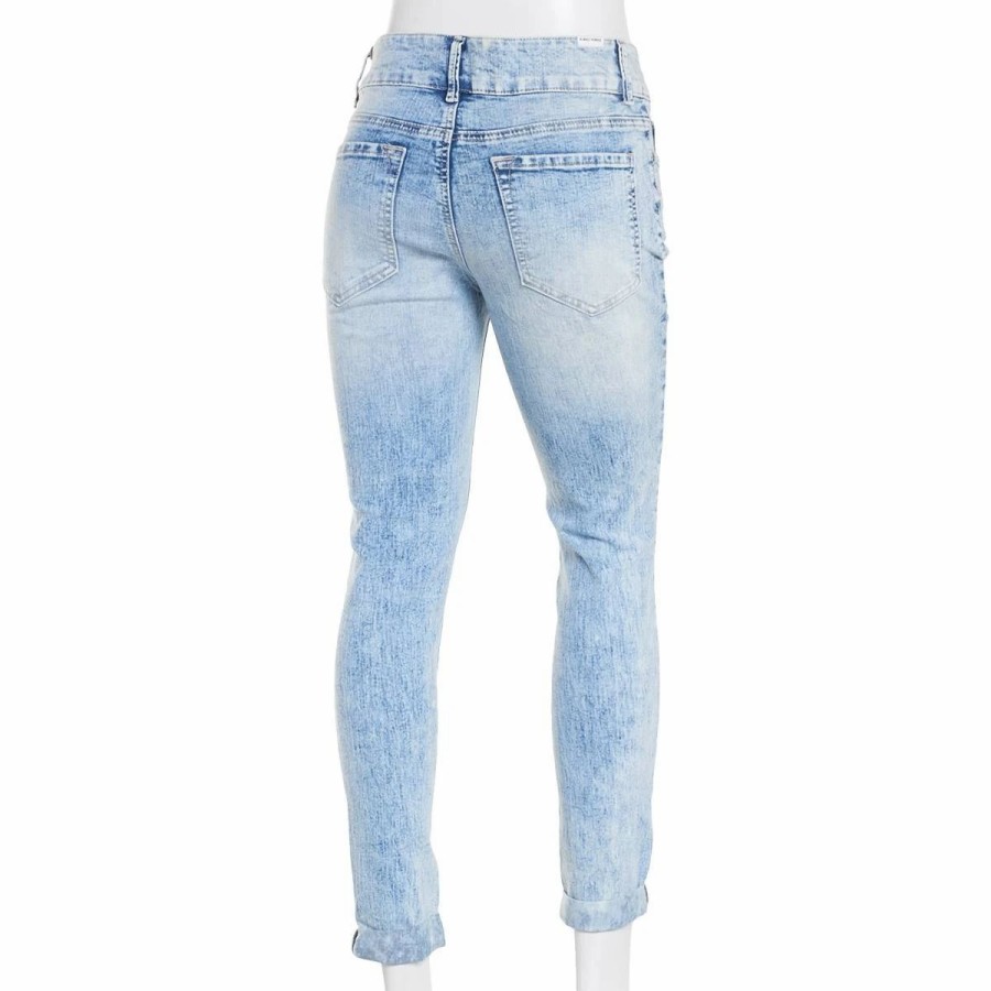 Jeans * | Juniors Almost Famous Two Button Roll Cuff Skinny Jeans