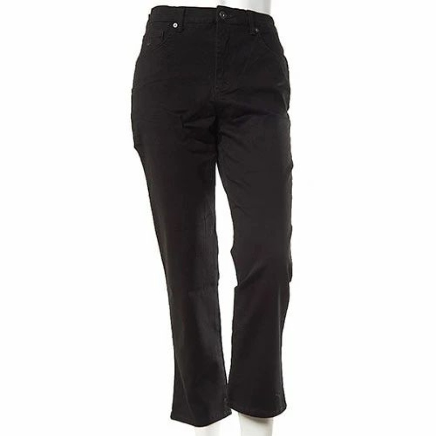 Jeans * | Petite Gloria Vanderbilt Amanda Black Jeans