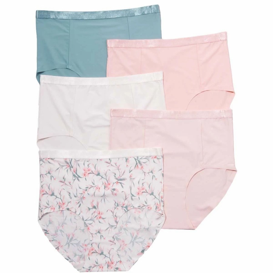 Underwear * | Underwear Womens Adrienne Vittadini 5Pk. Laser Brief Panties Av3031-5Pkc