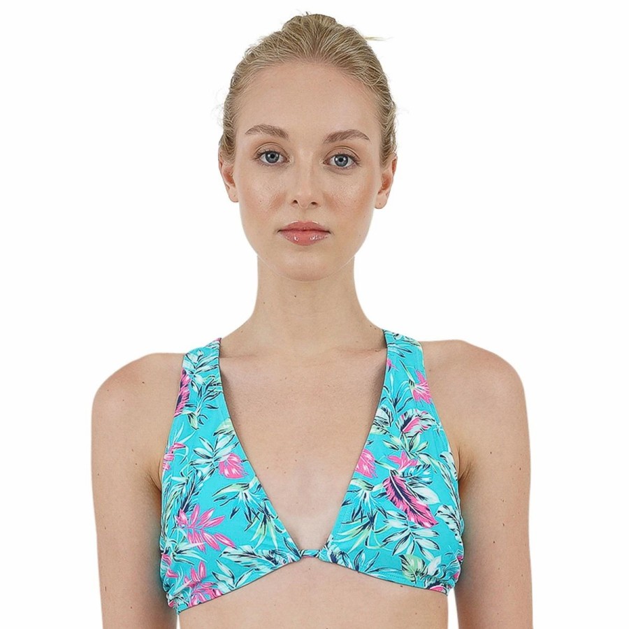 Swimsuits * | Swimsuits Juniors Cyn & Luca Montego Bay Tall Triangle Bikini Swim Top