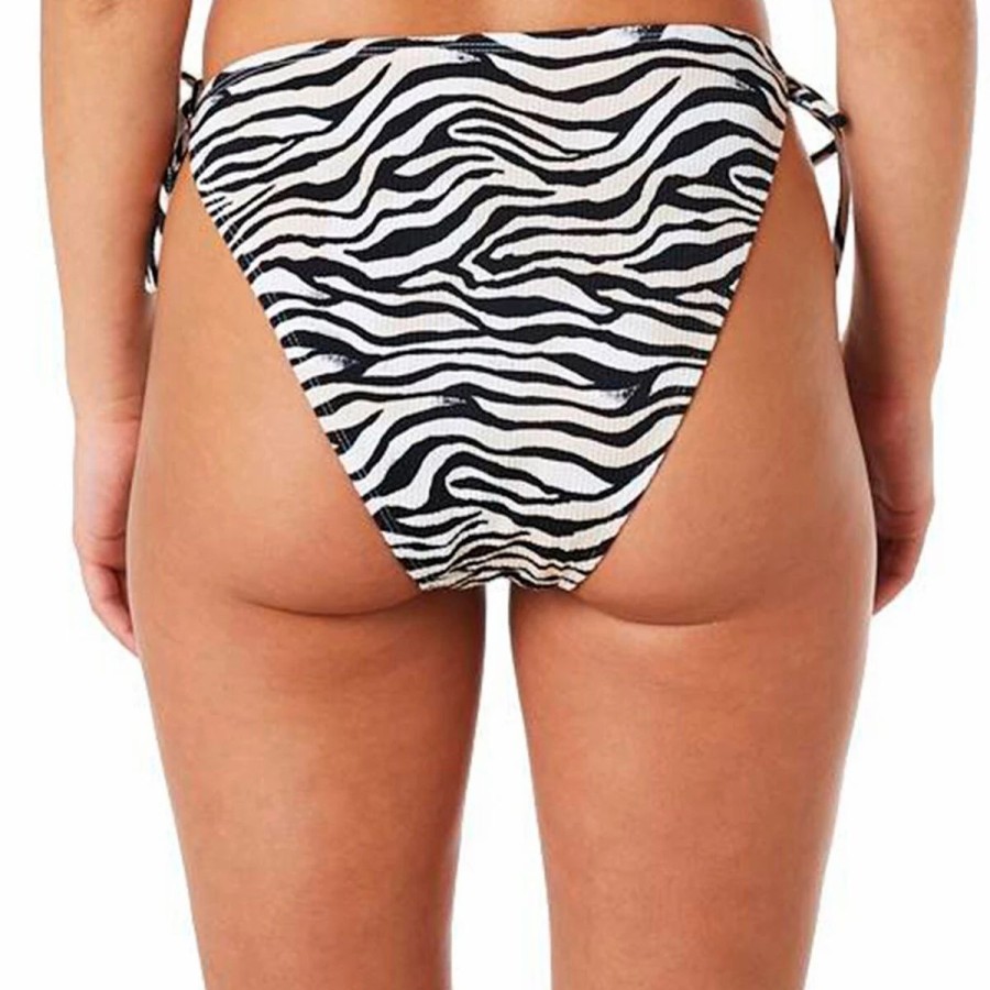 Swimsuits * | Swimsuits Juniors Forever 21 Zebra High Leg Bikinis Swim Bottom