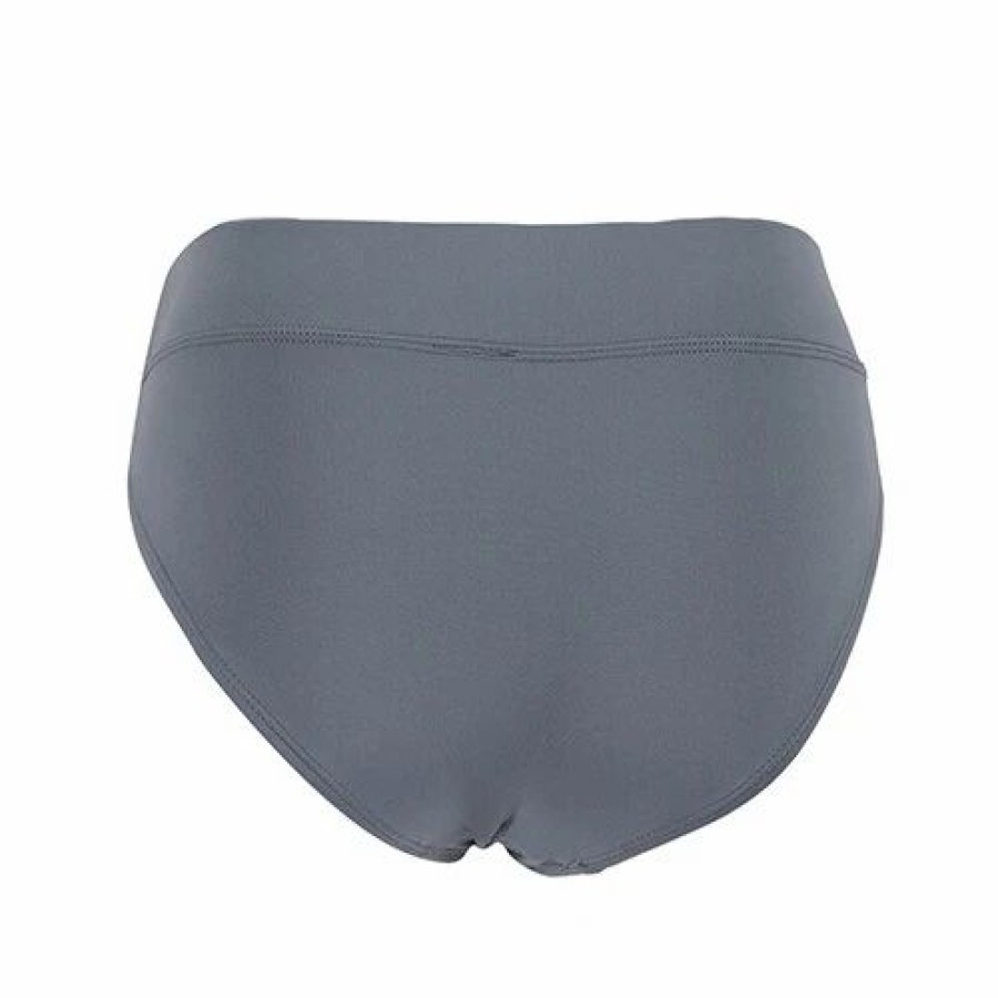 Swimsuits * | Swimsuits Womens Dolfin Solid Moderate Brief Swim Bottoms Grey