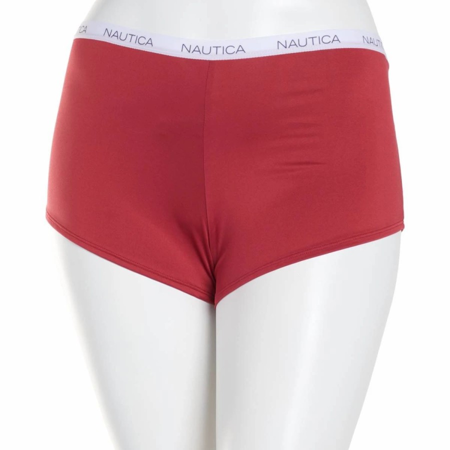 Underwear * | Underwear Plus Size Nautica Micro Boyleg Panties Nt9695Bl